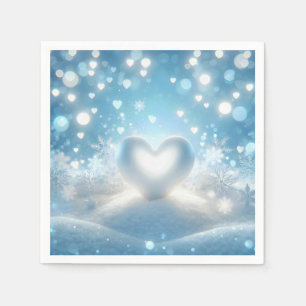Christmas Winter Heart Napkin