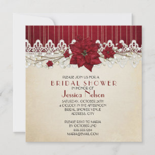 Christmas Winter Holiday Bridal Shower Invitation