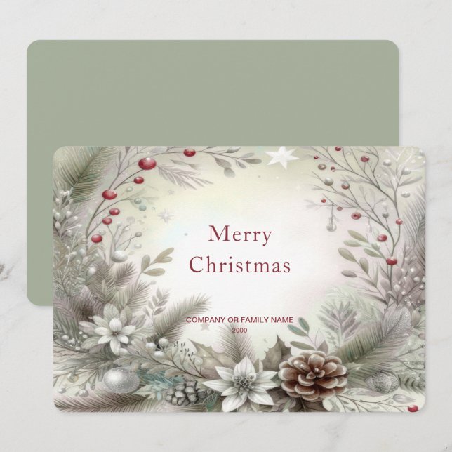 Christmas Winter Holiday Card (Front/Back)