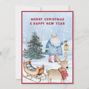 Christmas winter  holiday card