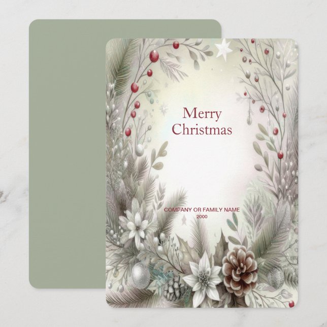 Christmas Winter Holiday Card (Front/Back)