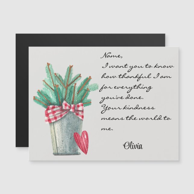 Christmas Winter Holiday Generic Magnetic Card (Front/Back)