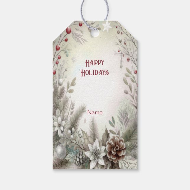 Christmas Winter Holiday Gift Tag (Front)
