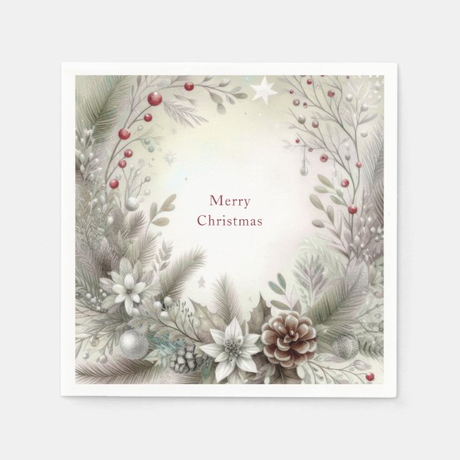 Christmas Winter Holiday Napkin (Front)