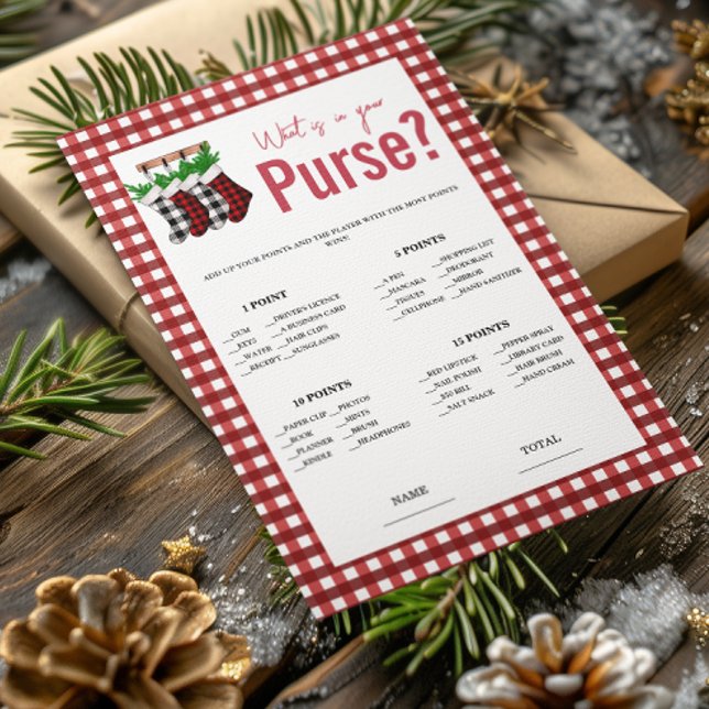 Christmas Winter Holiday Purse Bridal Shower Game (Creator Uploaded)