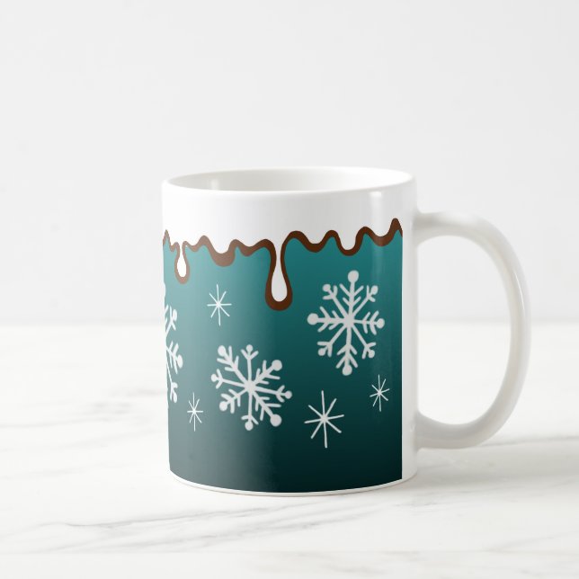 Christmas Winter Holiday Snowflakes Coffee Mug (Right)