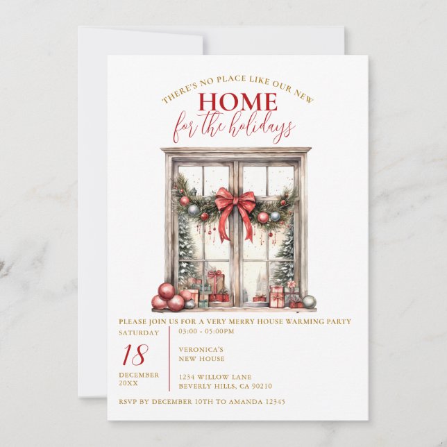 Christmas Winter Housewarming Party New Home Invitation (Front)