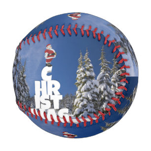 Christmas winter landscape baseball