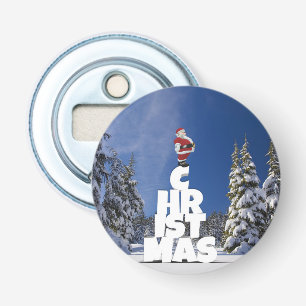 Christmas winter landscape bottle opener