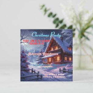 Christmas Winter Landscape Christmas Party Invitation