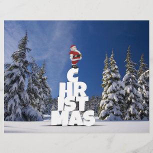 Christmas winter landscape flyer