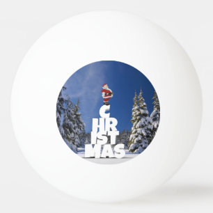 Christmas winter landscape ping pong ball