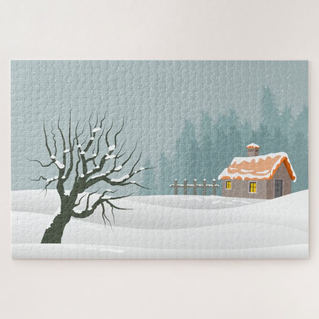 Christmas  Winter Landscape Puzzle (Horizontal)