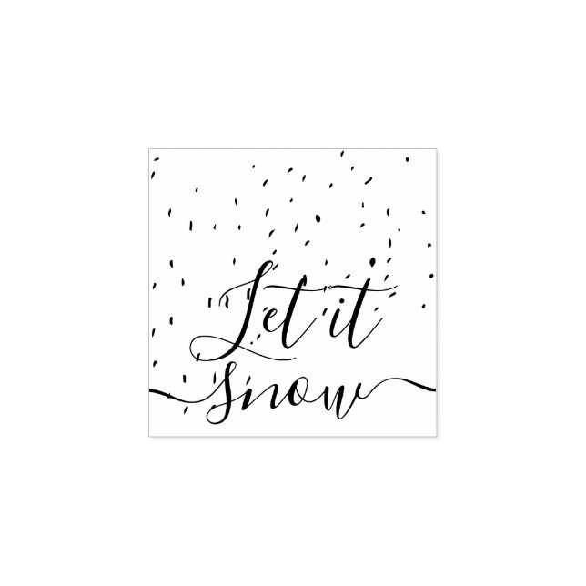 Christmas Winter Let it Snow Rubber Stamp (Imprint)