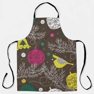 Christmas winter pattern apron