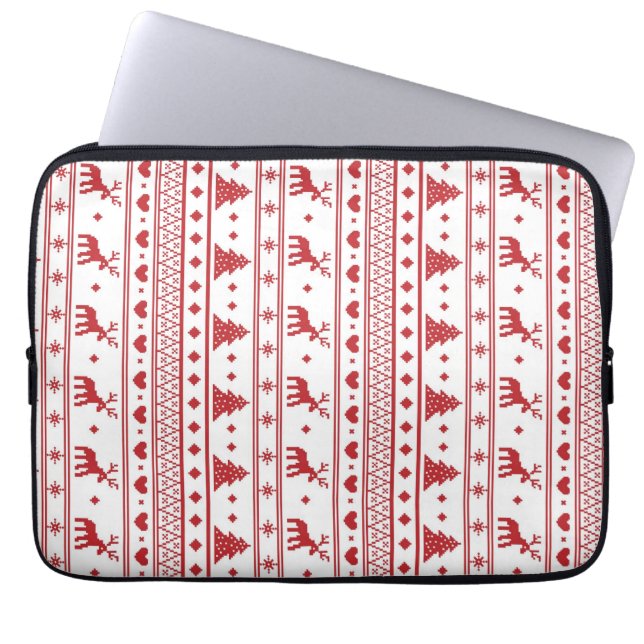 Christmas/Winter pattern Laptop Sleeve (Front)