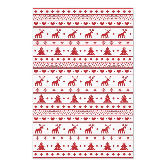 Christmas/Winter pattern Photo Print (Front)