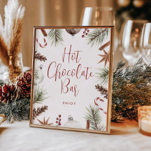 Christmas Winter Rustic Hot Chocolate Bar