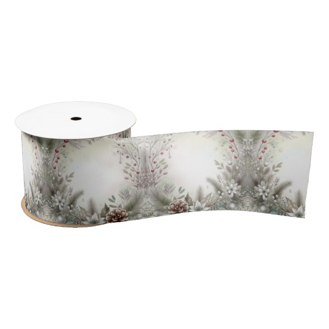 Christmas Winter Satin Ribbon (Spool)