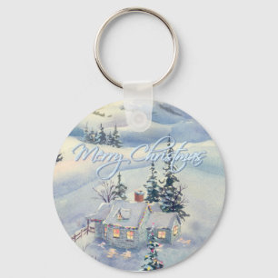 CHRISTMAS WINTER SCENE by SHARON SHARPE Key Ring