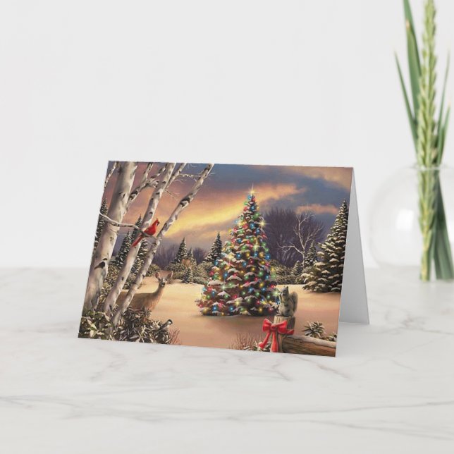 Christmas Winter Scene Holiday Card (Front)