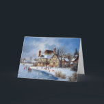 Christmas Winter Scene Holiday Card<br><div class="desc">Greeting Card Horizontal Template</div>