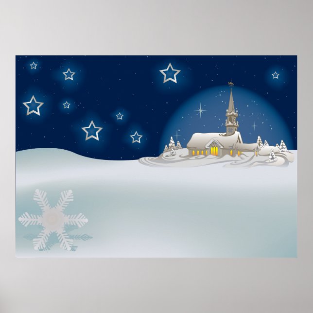 Christmas Winter Scene Poster (Front)