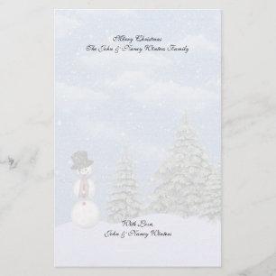 Christmas Winter Scenes Stationery