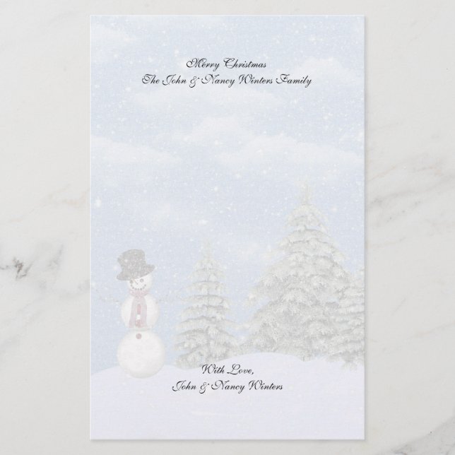 Christmas Winter Scenes Stationery (Front)
