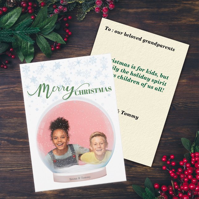 Christmas Winter Snow Globe Custom Photo Holiday C (Creator Uploaded)