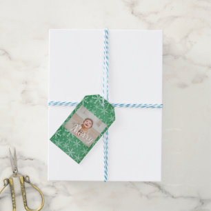 Christmas Winter Snow Snowflakes Falling Photo Gift Tags