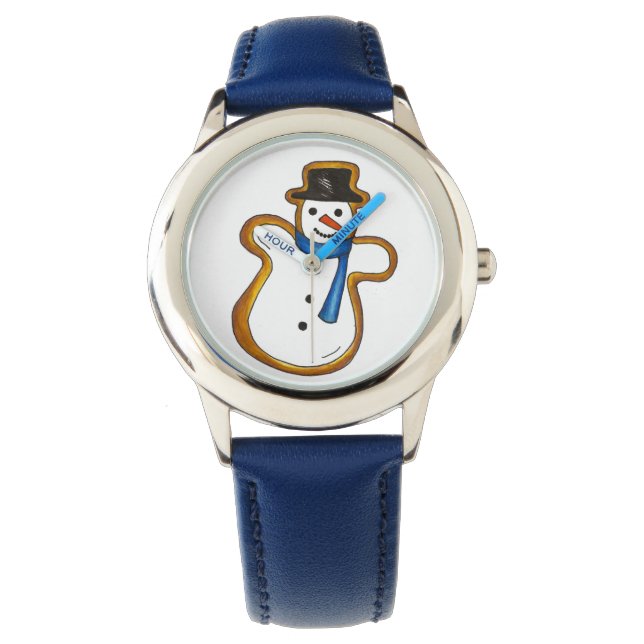 Christmas Winter Snow Snowman Sugar Cookie Watch (Front)