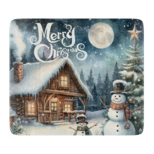 Christmas/Winter/Snowman Cutting Board
