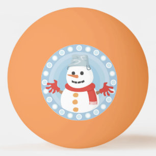 CHRISTMAS WINTER SNOWMAN PING PONG BALL