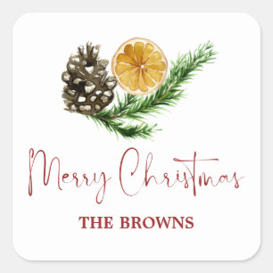 Christmas  Winter Square Sticker