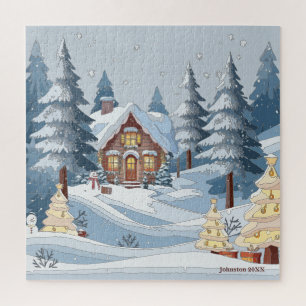 Christmas Winter Town Jigsaw Puzzle