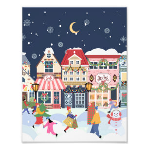 Christmas Winter Town Village Quote  Photo Print