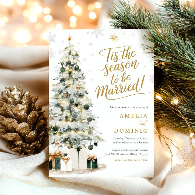 Christmas Winter Tree Wedding Invitation (Creator Uploaded)