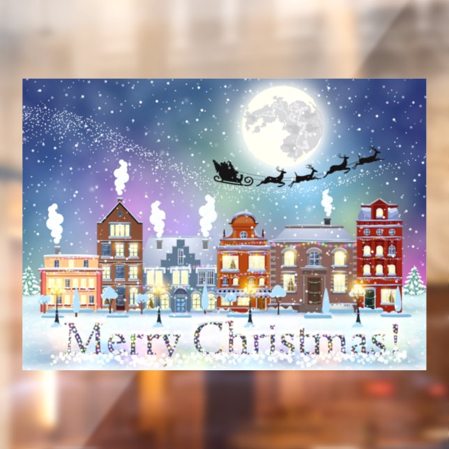 Christmas Winter Village  Window Cling (Sheet 2)