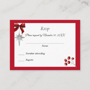 Christmas Winter Wedding Invitation RSVP