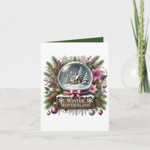Christmas Winter wonderland add message Card