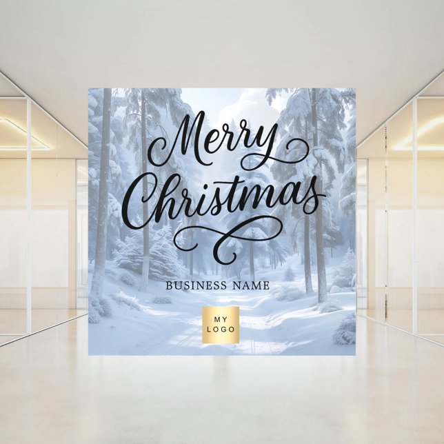 Christmas winter wonderland business logo window cling (Creator Uploaded)
