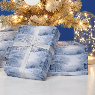 Christmas Winter Wonderland Glass Snowflakes  Wrapping Paper