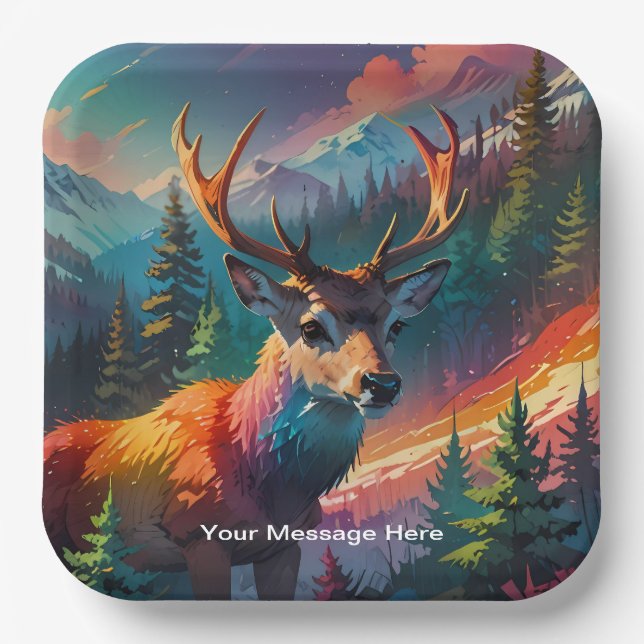 Christmas Winter Wonderland Holiday Season Paper Plate (Front)