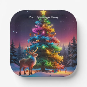 Christmas Winter Wonderland Holiday Season Paper Plate