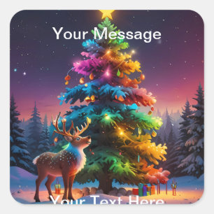 Christmas Winter Wonderland Holiday Season Square Sticker