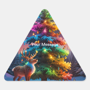 Christmas Winter Wonderland Holiday Season Triangle Sticker