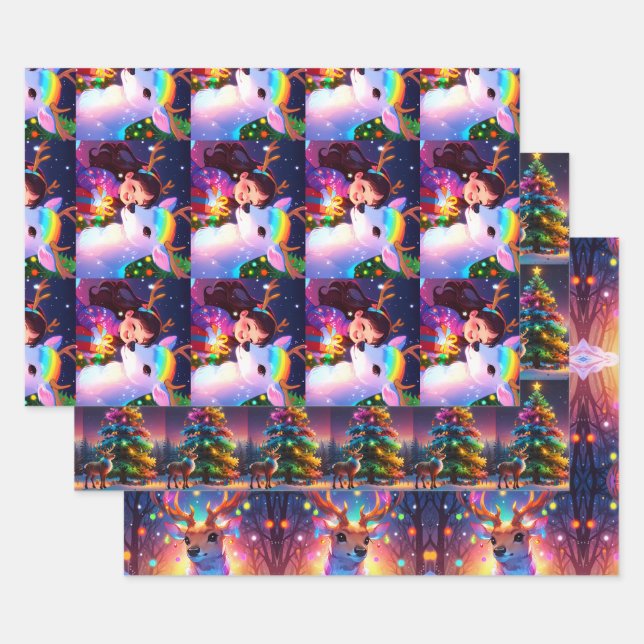 Christmas Winter Wonderland Holiday Season Wrapping Paper Sheet (Set)