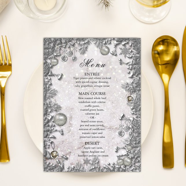 Christmas Winter Wonderland Magical Wedding  Menu (Creator Uploaded)