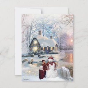 Christmas Winter Wonderland Snowman Card